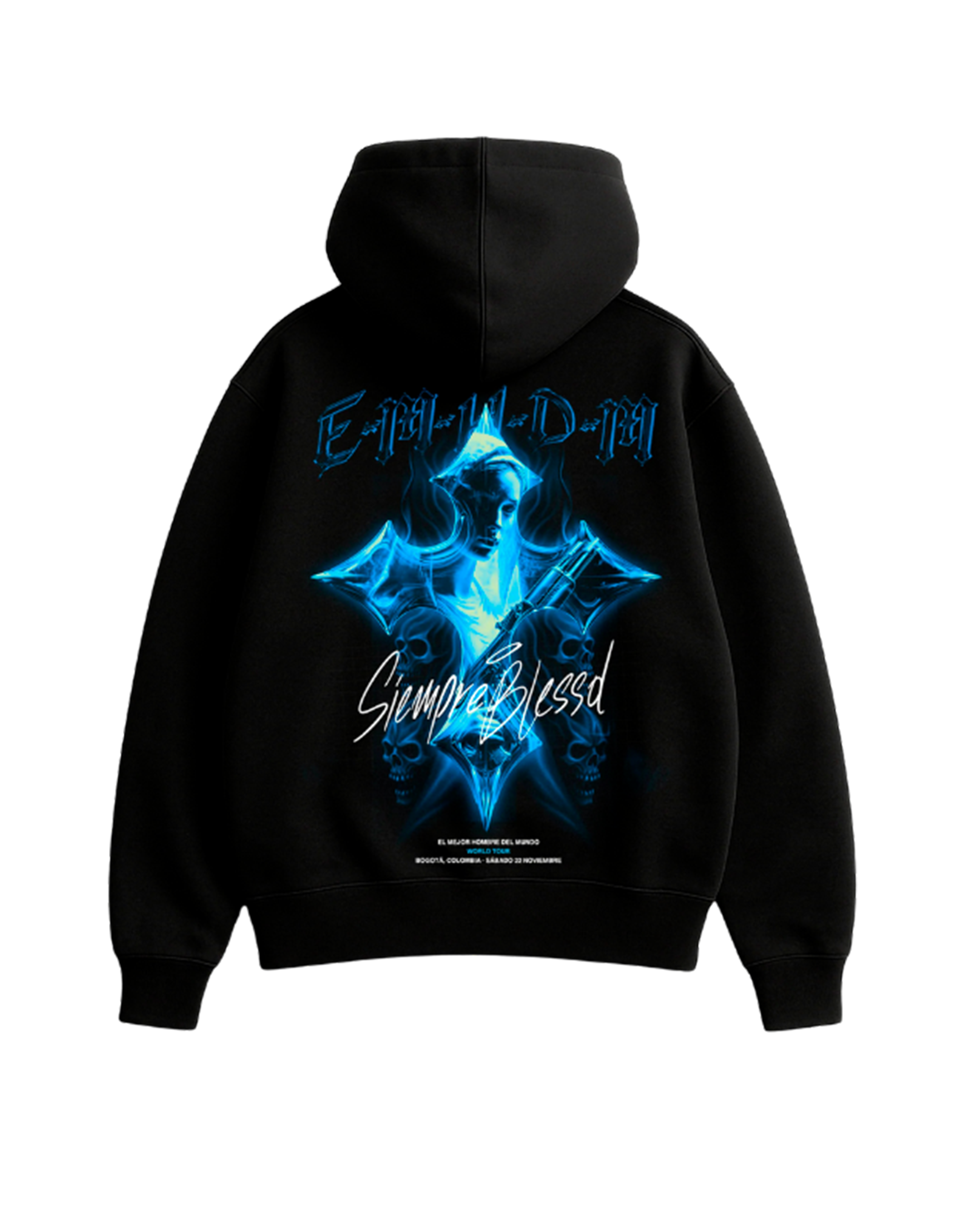 Hoodie Oversize EMHDM NEGRO